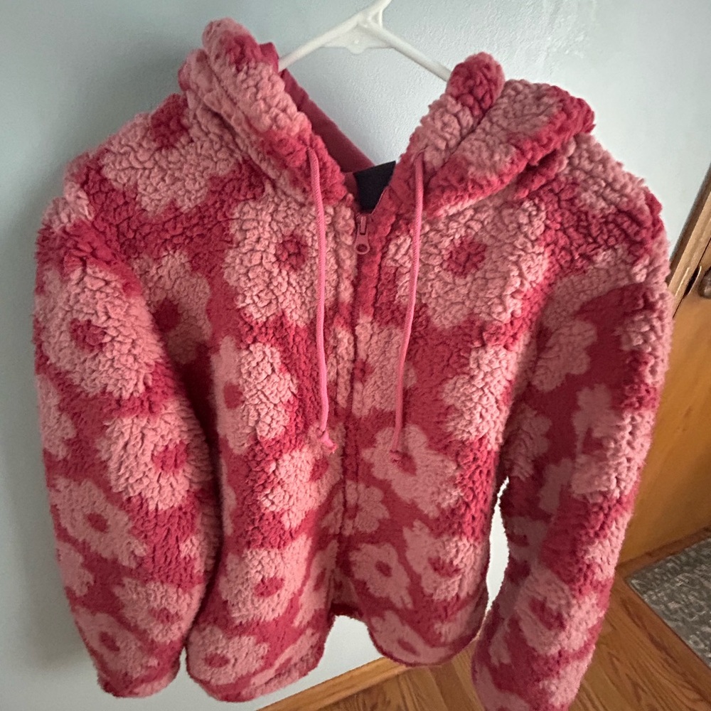 Pacsun Floral Pink fleece Jacket